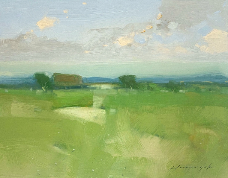 Summer Day, Original oil Painting, Handmade artwork, One of a Kind      